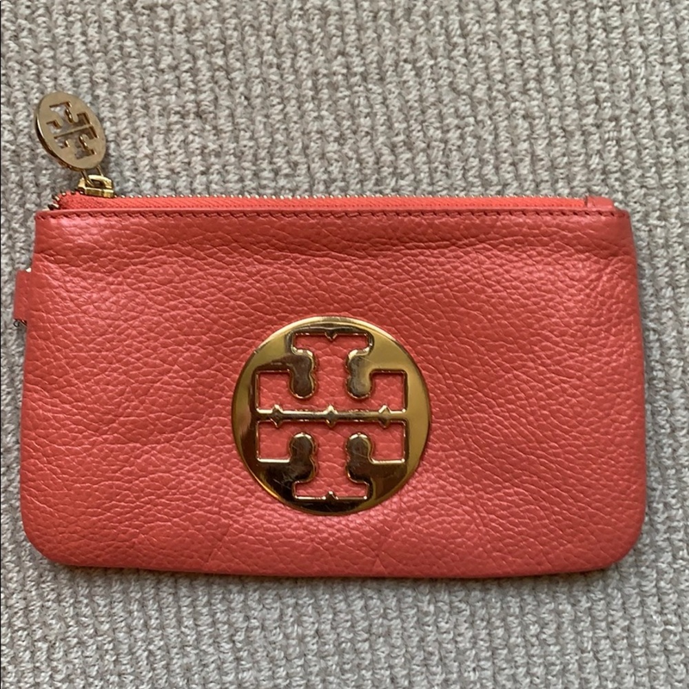 Salmon orange wallet